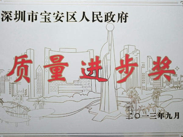 質(zhì)量進(jìn)步獎(jiǎng)